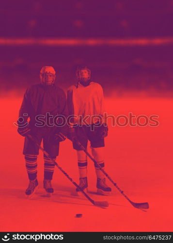 ice hockey sport players comptetition concpet. ice hockey sport players