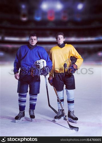 ice hockey sport players comptetition concpet. ice hockey sport players