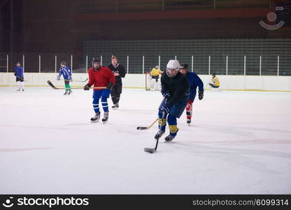 ice hockey sport players in action, business comptetition concpet