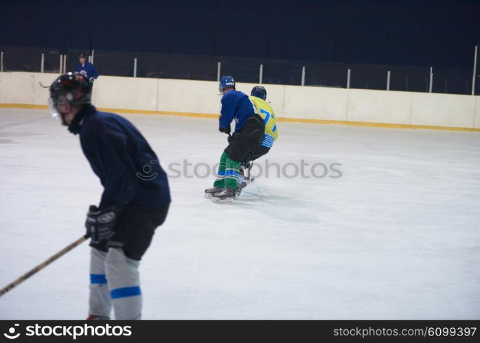 ice hockey sport players in action, business comptetition concpet