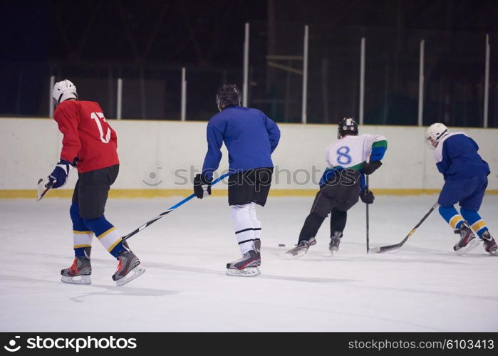 ice hockey sport players in action, business comptetition concpet