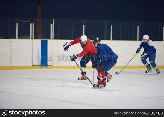 ice hockey sport players in action, business comptetition concpet