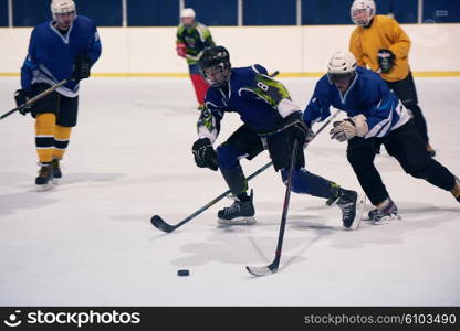 ice hockey sport players in action, business comptetition concpet