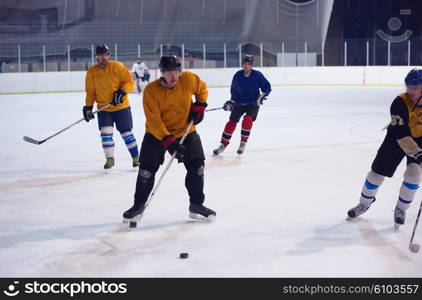 ice hockey sport players in action, business comptetition concpet