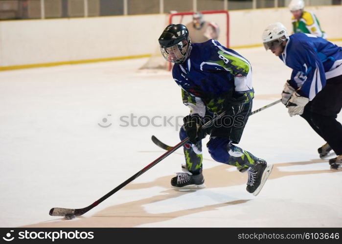 ice hockey sport players in action, business comptetition concpet