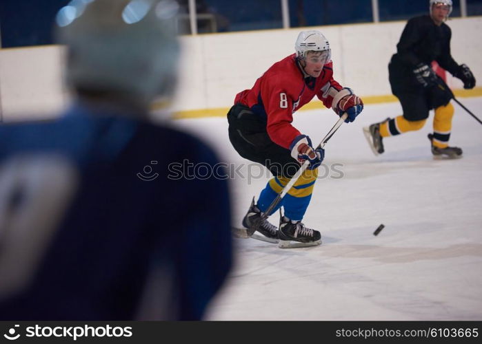 ice hockey sport players in action, business comptetition concpet