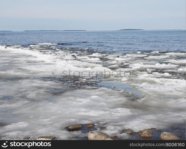 ice on the lake