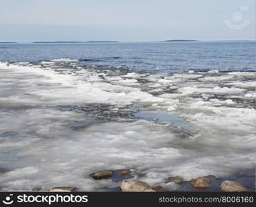 ice on the lake