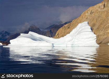 Iceberg in Northwest Fjord in the far reaches of Scoresbysund in eastern Greenland