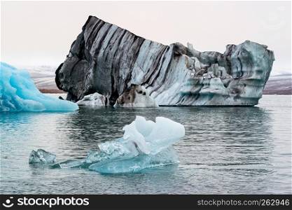 Icebergs in the Jokulsarlon's lake near Vatnajokull glacier, Iceland. Icebergs in the Jokulsarlon's lake, Iceland
