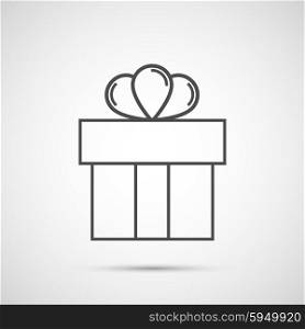 Icon Christmas gift box for holiday season. Icon Christmas gift box for holiday season.