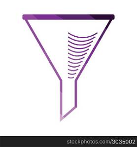 Icon of chemistry filler cone. Icon of chemistry filler cone. Flat color design. Vector illustration.