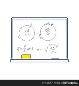 Icon of Classroom blackboard. Thin line design. Vector illustration.