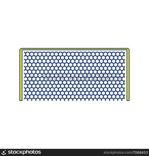 Icon of football gate. Thin line design. Vector illustration.