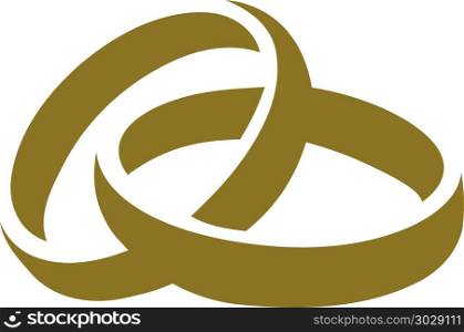 Icon of golden wedding rings