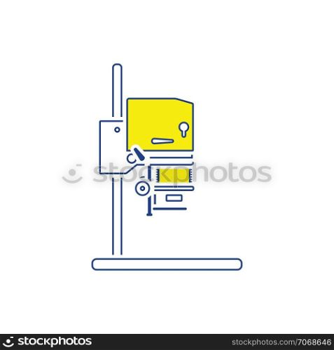 Icon of photo enlarger. Thin line design. Vector illustration.