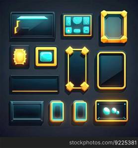 icon rectangle frame game ai generated