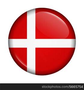 icon with flag of Denmark isolated on a white background