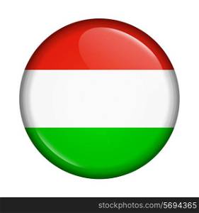 icon with flag of Hungary isolated on white background