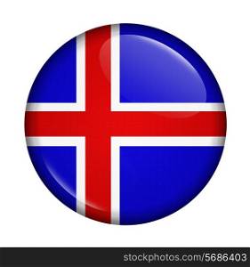 icon with flag of Iceland isolated on white background