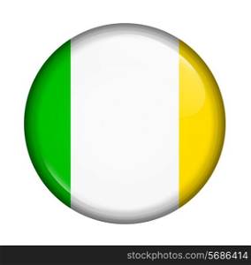 icon with flag of Ireland isolated on white background