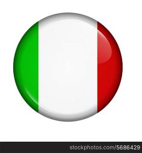 icon with flag of Italy isolated on white background
