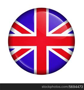 icon with flag of UK isolated on white background