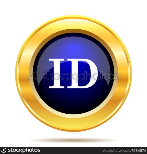 ID icon. Internet button on white background.