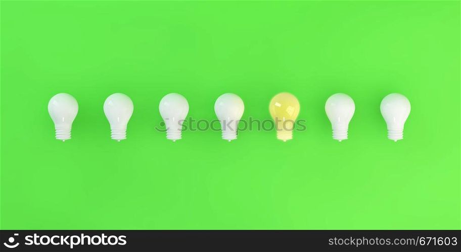 Idea and Innovation Concept with Bulb Layout. Idea and Innovation Concept