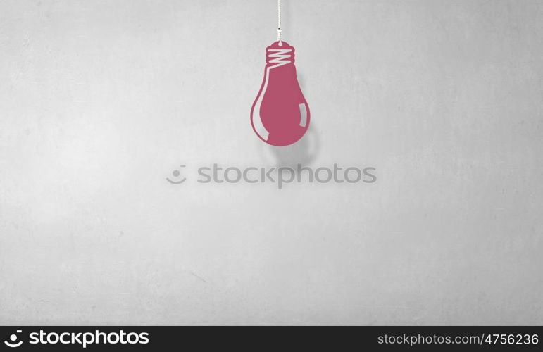 Idea background concept. Background image with lightbulb hanging from above