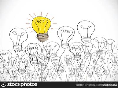 Idea concept light bulb