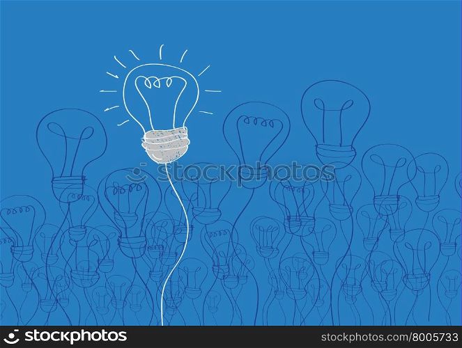 Idea concept light bulb