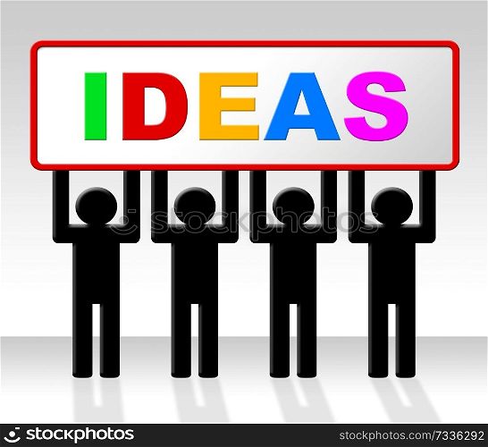 Idea Sign Indicating Creativity Display And Concepts