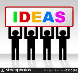 Idea Sign Indicating Creativity Display And Concepts