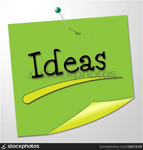 Ideas Note Representing Creativity Contact And Messages
