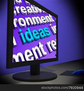 Ideas On Monitor Showing New Inventions Or Innovative Thoughts