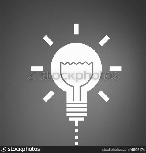 Ideas outline. Idea concept image with pencil drawing light bulb