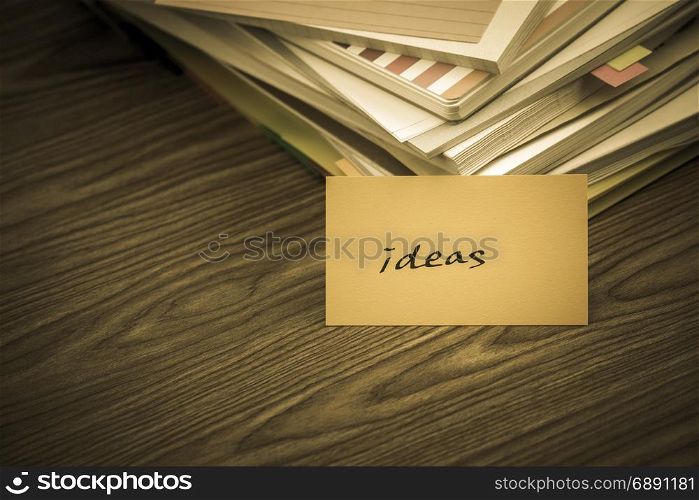 Ideas; The Pile of Business Documents on the Desk