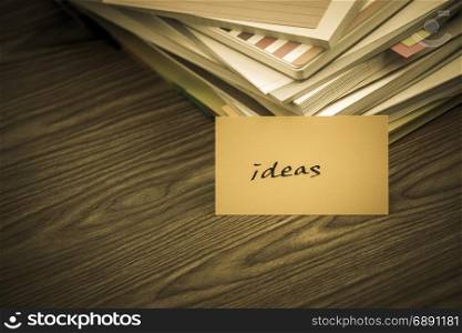 Ideas; The Pile of Business Documents on the Desk