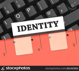 Identity File Representing Organize Organization And Document 3d Rendering