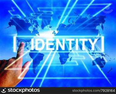 Identity Map Displaying Internet or International Identification or Brand