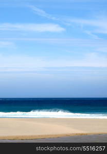 Idyllic beach with a nice blue sky