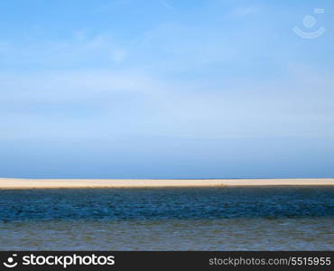 Idyllic beach with nice blue sky