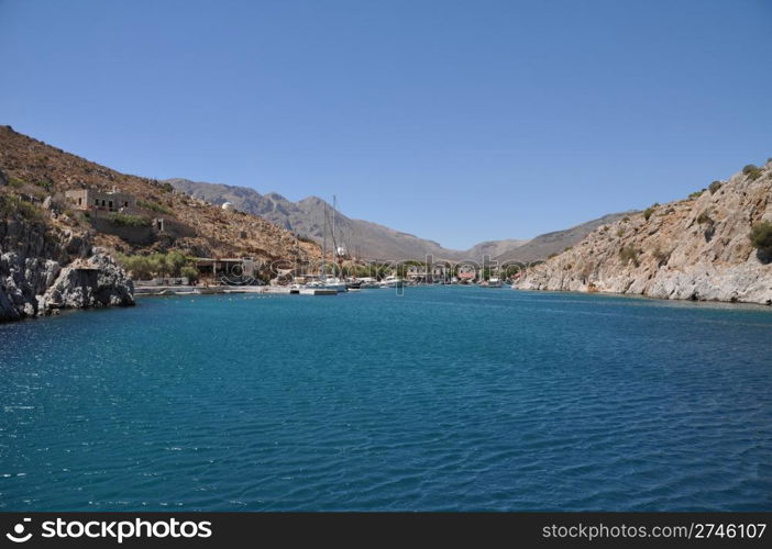 idyllic entrance of Kalymnos island, Greece