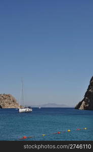 idyllic entrance of Kalymnos island, Greece