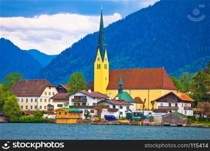 Idyllic german lake village Rottach Egern, Bavaria, Germany