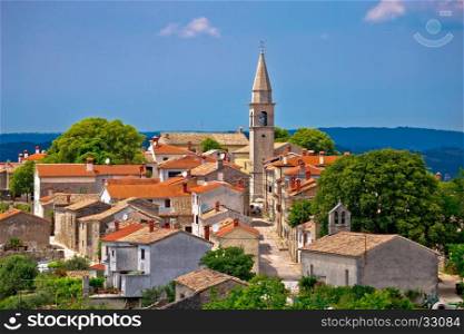 Idyllic hill town Of Draguc in Istria, Croatia