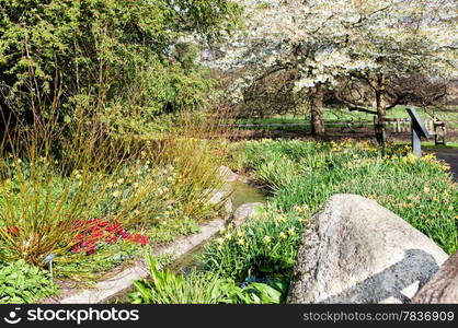 Idyllic nook in the park in the park