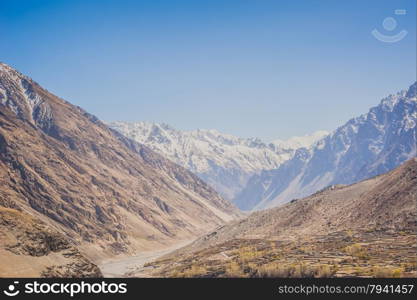 Idyllic of Mountain and Valley