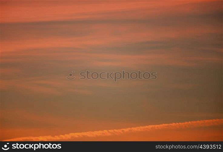 Idyllic orange sky during a nice sunset